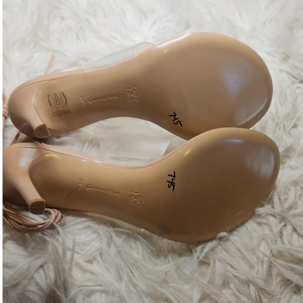 Gianvito Rossi Nude Lace-Up 85mm Heels – Made in Italy - Picture 4 of 5